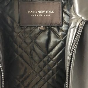 Mens Marc New York Leather Jacket Dark Brown